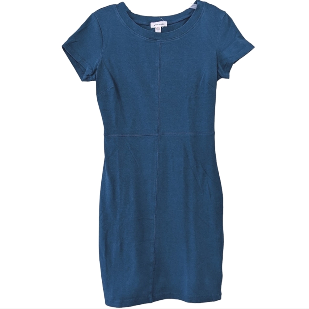 silence + noise teal bodycon dress